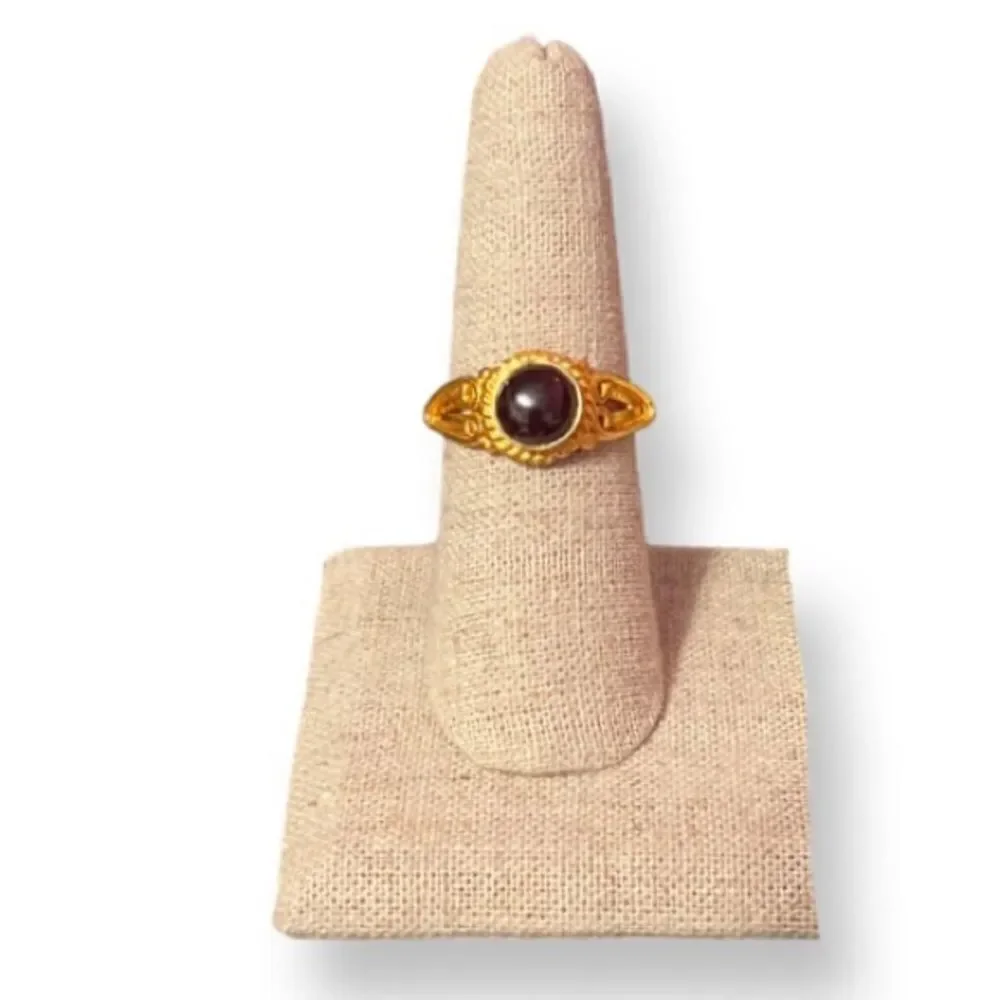 Amethyst Gold Plated 925 Marked Ring Size 7.25